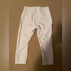 Lululemon white cropped leggings